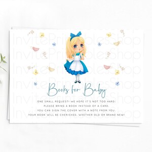 Princess Books For Baby Card Castle Book Card Insert Secret Garden Enchanted Castle Pastel Floral Garden Baby Shower Poem Request D10886