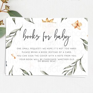 Secret Garden Books For Baby Card Boho Wildflower Book Insert Pastel Flower Garden Baby Shower Card Flower Guests Book Poem Request D10544