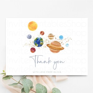 Espaço obrigado planetas estrelas obrigado cartões dobrados cores pastel obrigado galáxia via láctea obrigado cartão postal aniversário chá de bebê d10598