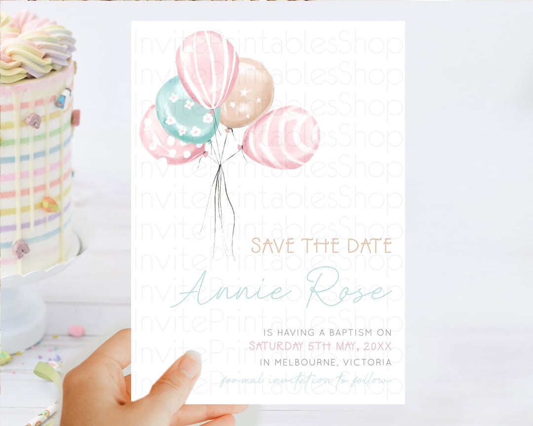 Pastel Balloons Save the Date Rainbow Confetti Balloon Party Colorful Pastel Balloons Save the Date Rainbow Confetti Balloon Party Colorful