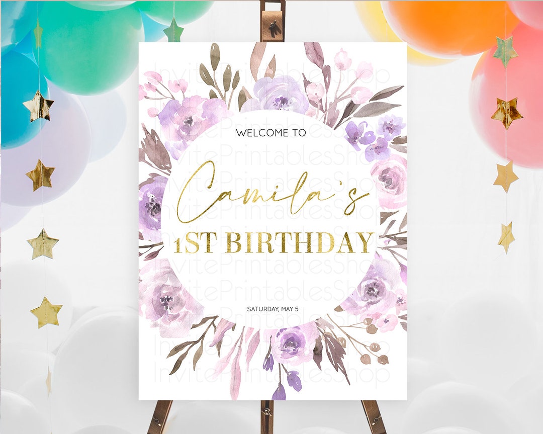 Secret Garden Welcome Sign Wildflower Welcome Board Pastel Flower ...