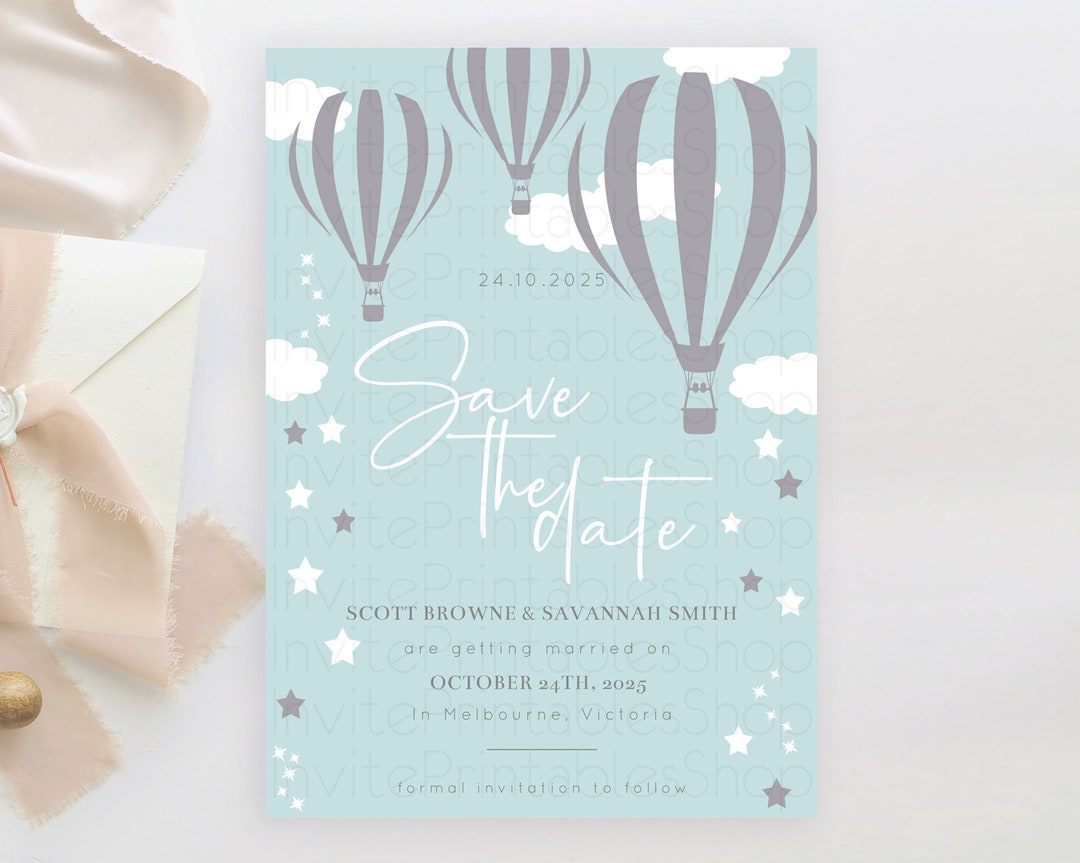 Hot Air Balloon Save the Date Template Adventure Awaits Mr. Onederful Hot Air Balloon Save the Date Template Adventure Awaits Mr. Onederful