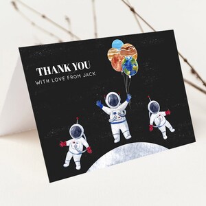Space Thank You Space Thank You Card First Trip Around the Sun Thank You Card Planets Solar System First Birthday Thank You Cards D10430