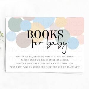 Rainbow Books For Baby Card Pastel Sprinkles Book Insert Pastel Rainbow Confetti Book Card Colorful Bubbles Pastel Book Poem Request D10602