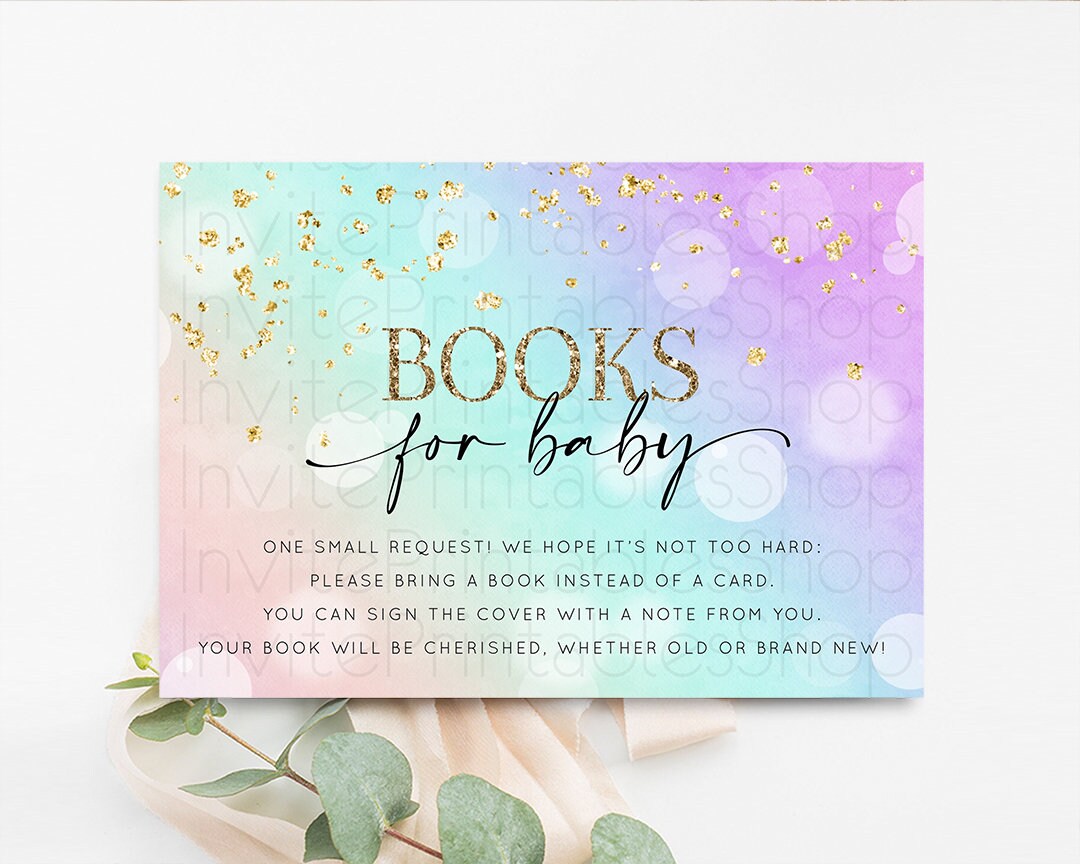 Paper & Party Supplies Invitations Rainbow Book Cards Pastel Rainbow