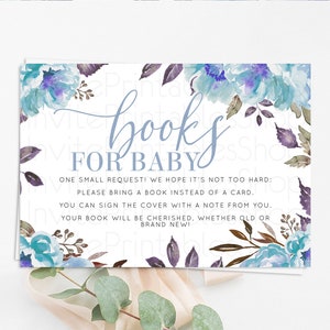 Secret Garden Books For Baby Card Boho Wildflower Book Insert Pastel Flower Garden Baby Shower Card Flower Guests Book Poem Request D10730