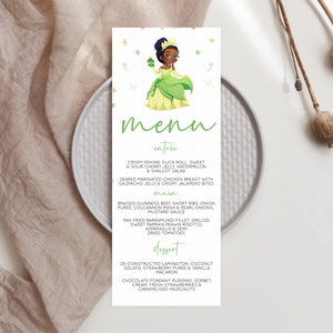 Princess Menu Castle Menu Template Secret Garden Table Decor Enchanted Castle Pastel Floral Dinner Dessert Menu Princess Food Menu D10348