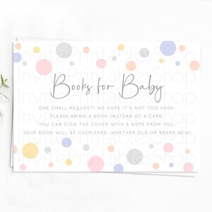 Rainbow Books For Baby Card Pastel Sprinkles Book Insert Pastel Rainbow Confetti Book Card Colorful Bubbles Pastel Book Poem Request D10759
