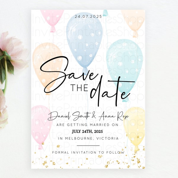 Save the Date Balloon Etsy Save the Date Balloon Etsy