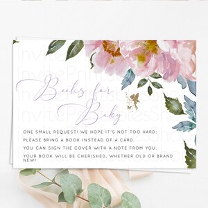Fairy Books For Baby Card Fairy Book Insert Enchanted Garden Fairy Book Card Pastel Floral Butterfly Cards Secret Garden Book Poem D10727