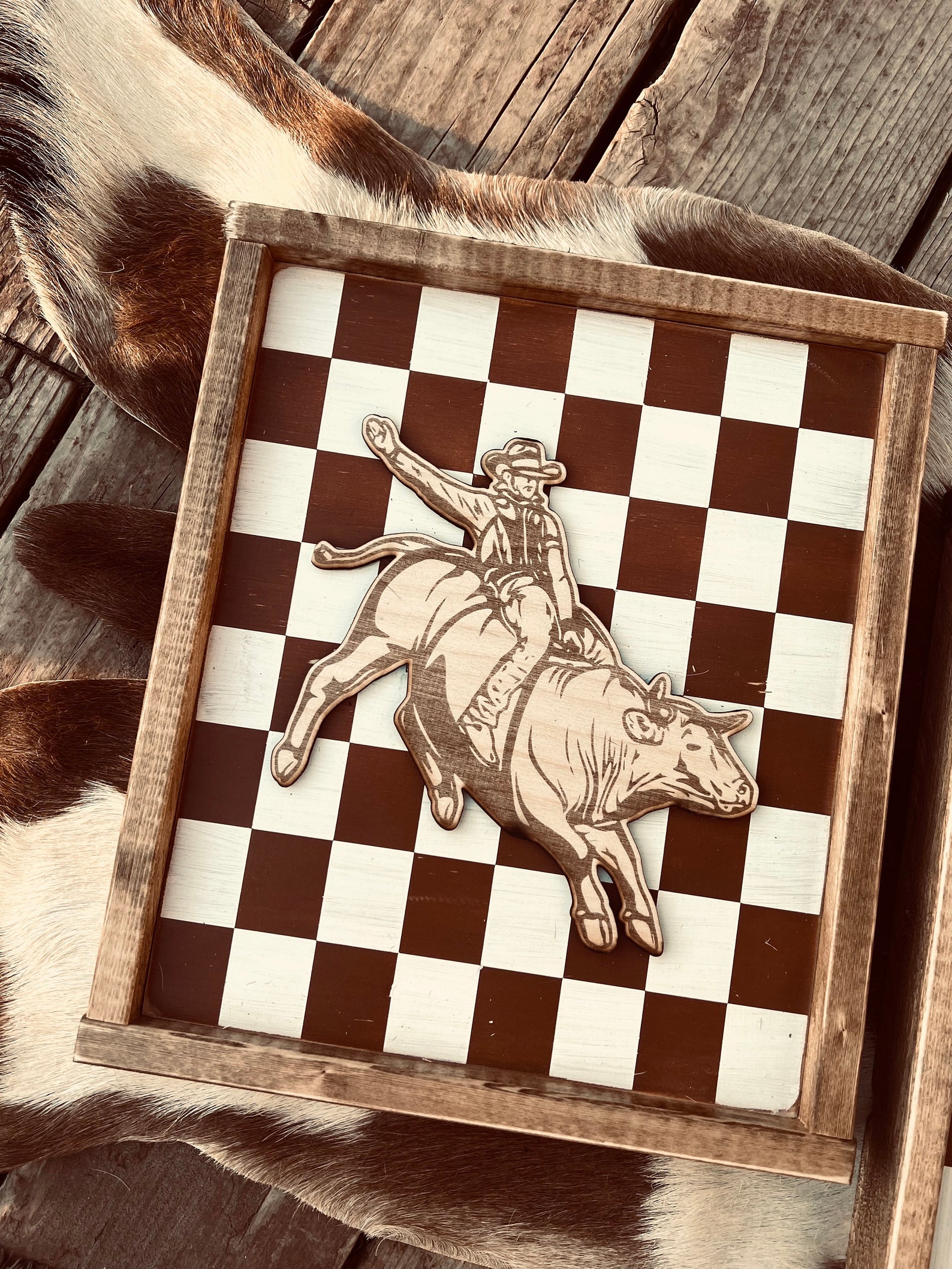 Checkered Cowboy Signs *made TO Order* - Etsy