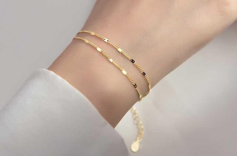 Double Layers Gold Bracelet -  Canada