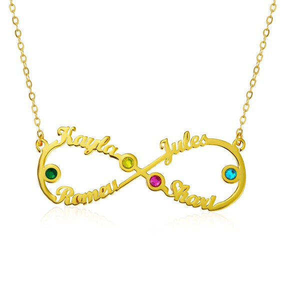 Personalized Infinity 4-name Necklace 