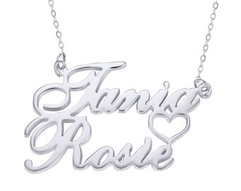 Personalized Two Line Name Necklace in 