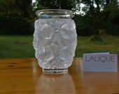 Vintage Lalique France Frosted Crystal Pre-1978 quot Bagatelle quot Bird Vase Signed