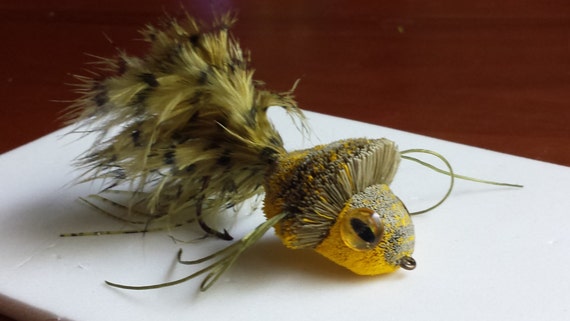 frog diver, bass flies, fly fishing, bugs, bass, pike, frogs, deer hair diver, deer hair, size 1/0, flies for bass