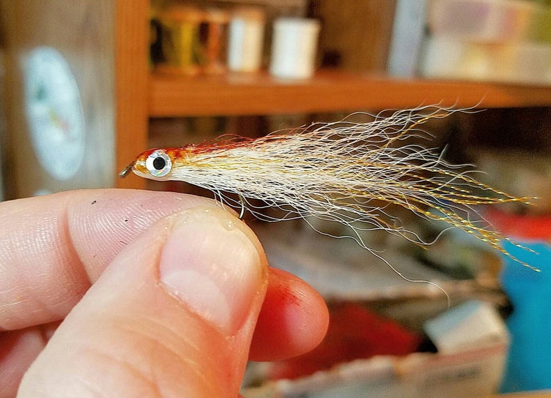 Deer Hair Streamer Bass Fly Fly Fishing Flies Fly Fishing Etsy - image 0