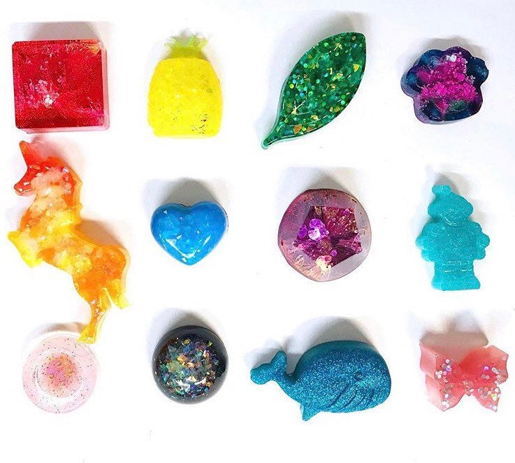 Resin Set of 4 Assorted Shaped & Colors Etsy