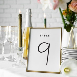 Classic Table numbers, Wedding Stationery, Wedding Table Numbers 1-25