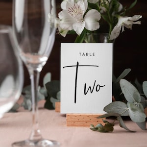 Classic Table numbers, Wedding Stationery, Wedding Table Numbers 1-10