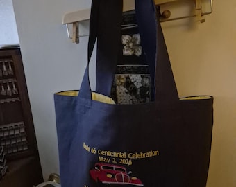 ¡Bolso de tela conmemorativo de la Ruta 66 del Centenario! Único en su clase.