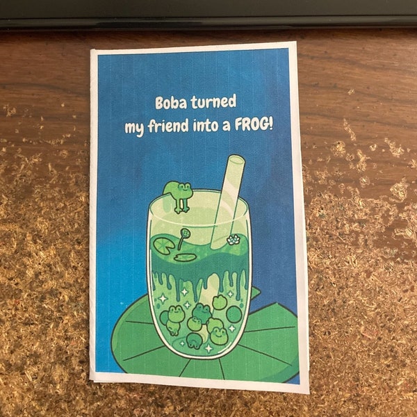 Boba turned my friend into a FROG mini zine | Short story comic zines | Mental health