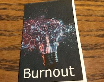 Burnout mini zine | Horror Poetry Mental health