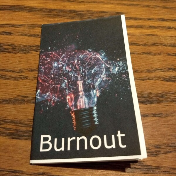 Burnout mini zine | Horror Poetry Mental health