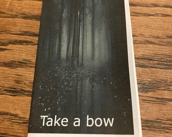 Take a bow mini zine | Poetry Mental health