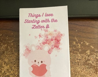 Things I love starting with the letter B mini zine | Mental health zines | minizine