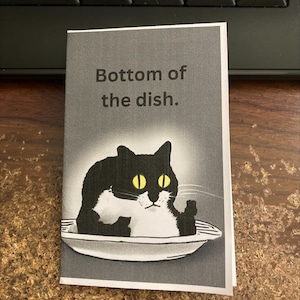 Bottom of the dish horror mini zine | Fully illustrated short story | cat minizine