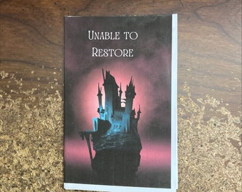 Unable to restore mini zine | Poetry | Mental health zines | minizine