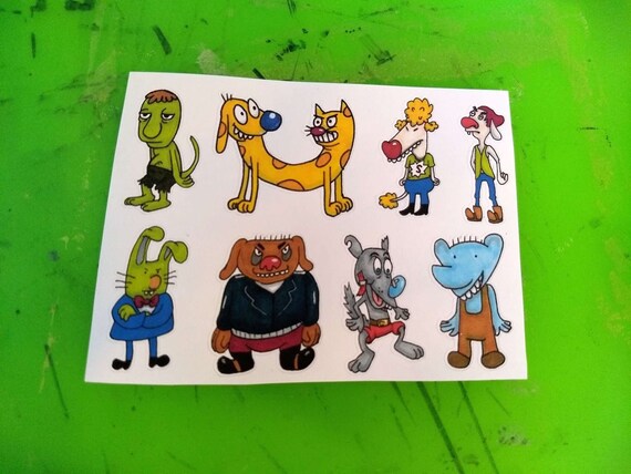 Courage The Cowardly Dog Stickers Nickelodeon 90s anime fantasy kawaii cartoon