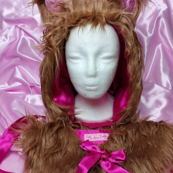 Custom shaggy bear bonnet set