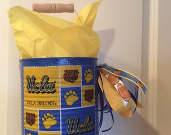 Lata de regalo de UCLA / Merchandising de UCLA / Bruins de UCLA / Graduación universitaria / Centro de mesa de UCLA / Fútbol americano de UCLA / Regalo de graduación de UCLA / Cubo de graduación