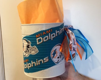 Miami dolphins / miami football /  Dolphins football / gift for dad / Gift basket /