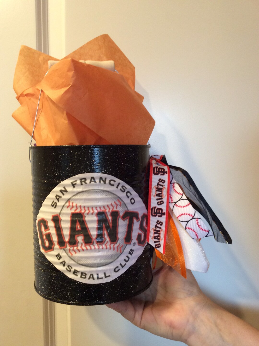 San Francisco Giants Baseball Gift Can/ Willie Mays/ Barry Bonds