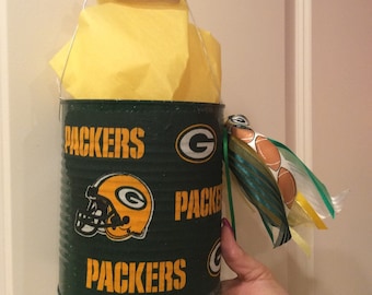 Empacadores de Green Bay / cabeza de queso / Día del Padre / Cubo de regalos de mamá / día del partido / Super Bowl / Erin Rogers