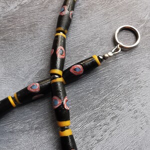 Artisan Necklace with glass beads and silver