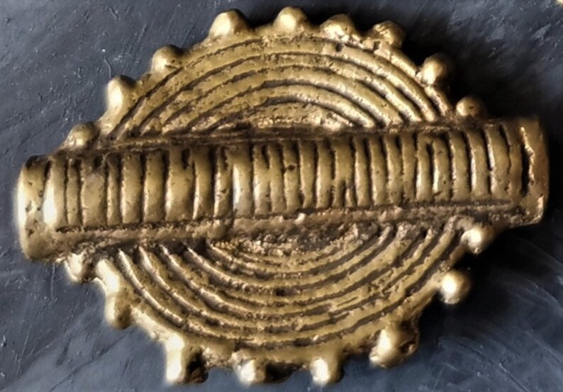 Ghana Lot of 10 Brass Beads Boho Africa Ethnic Tribal