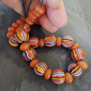 30 cuentas de vidrio y resina hechas a mano, para la fabricación de joyas, B26W