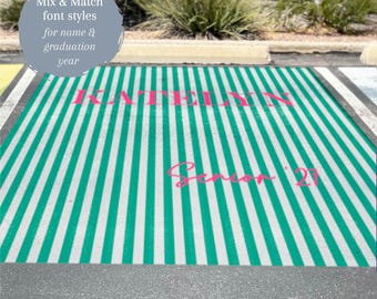 Name & Graduation Year Stencil Set for Parking Spot / High School Senior Parking Spot Stencil