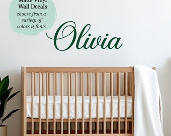 Matte Vinyl Wall Name DECAL / Nursery Decal / Kids Room Decal / Playroom Decal