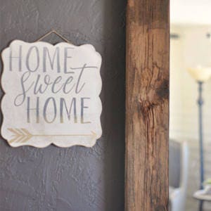 Home Sweet Home STENCIL or Decal / One-Time Use Adhesive Vinyl Stencil / Reverse Vinyl Stencil / Vinyl Decal image 7
