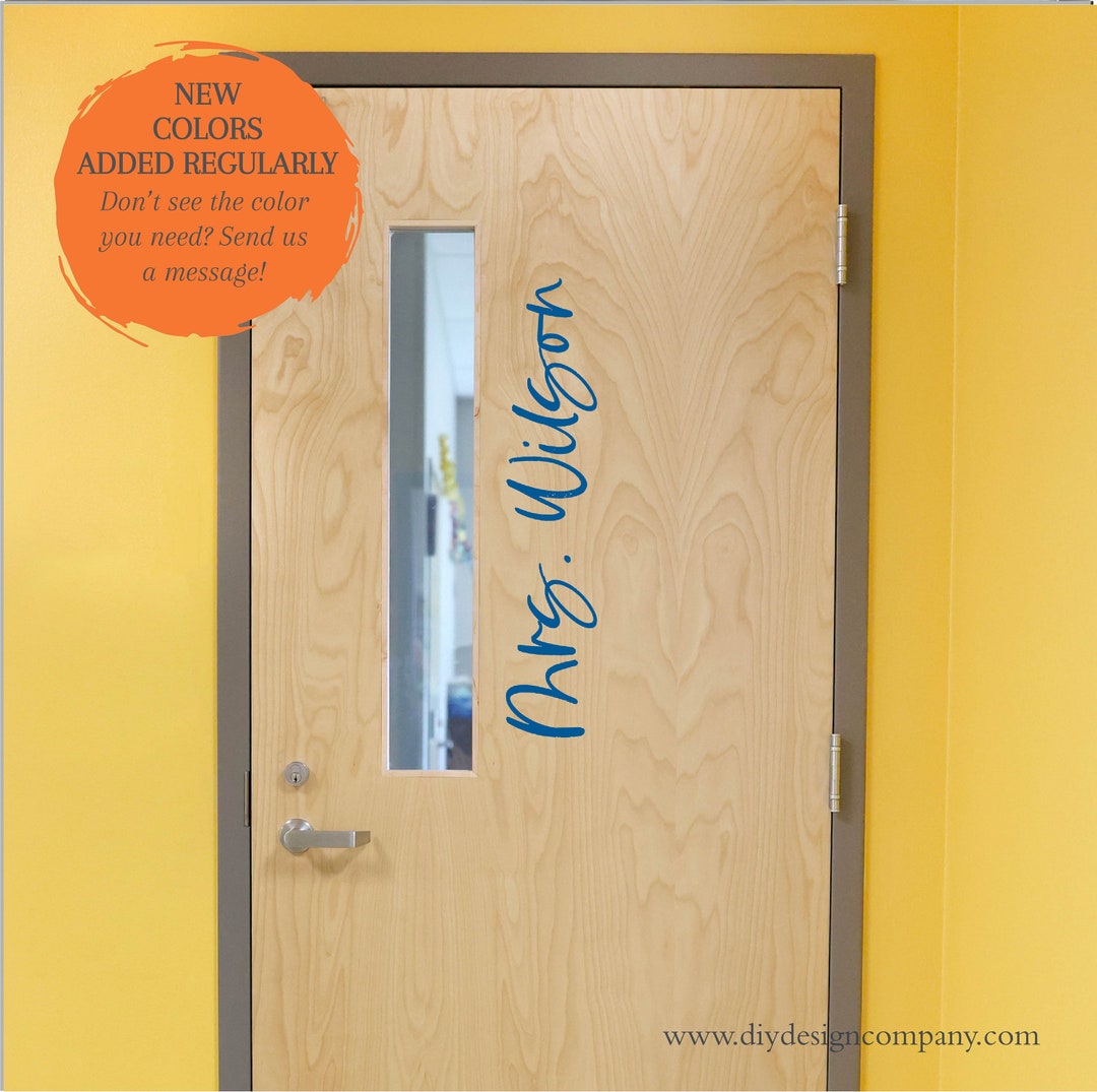Teacher Name DECAL / Classroom Decal / Door Decal / Wall Decal - Etsy