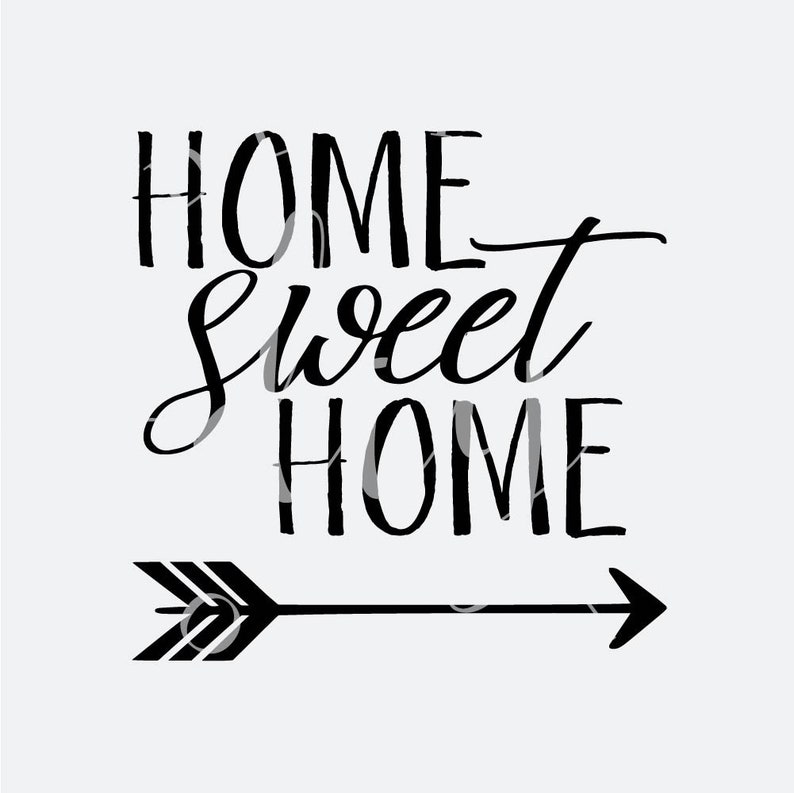 Home Sweet Home STENCIL or Decal / One-Time Use Adhesive Vinyl Stencil / Reverse Vinyl Stencil / Vinyl Decal image 2