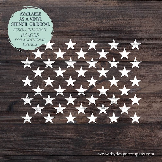 American Flag Stars STENCIL / American Flag Stars DECAL / American