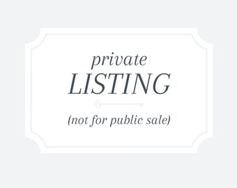Private Listing | Not for Public Purchase