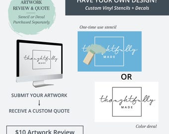 Custom Stencil or Decal | Artwork and Logo Review | Custom Quote