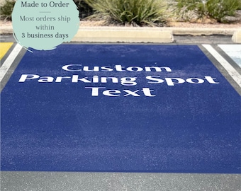 Parking Spot Stencil / High School Senior Parking Space Stencil / Custom Single-Line Text Stencil / Single Use Adhesive Stencil